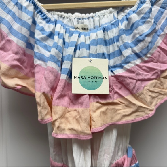 Mara Hoffman Pastel Stripe Off-Shoulder Dress - Picture 14 of 14